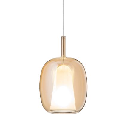 Ondaluce - THELMA pendel med sladd 1xE27/15W/230V Ø 19,5 cm guld/rökbeige