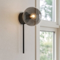 Ondaluce - Vägglampa JEWEL 1xE14/10W/230V svart/rökfärgad