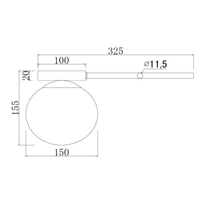 Ondaluce - Vägglampa JEWEL 1xE14/10W/230V svart/rökfärgad