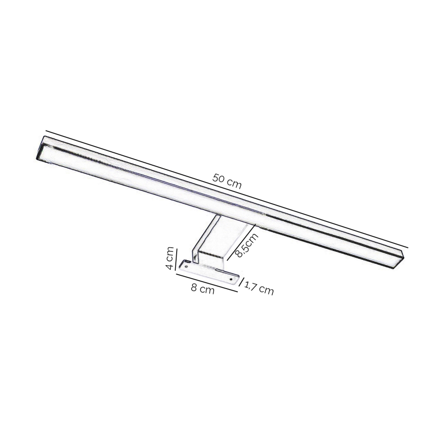 ONLI - Badrumsspegel med LED-belysning NEMO LED/5,5W/230V 4000K 50 cm IP44 matt krom
