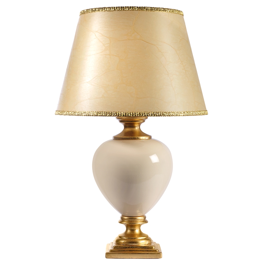 ONLI - Bordslampa AMADEUS 1xE27/15W/230V 72 cm beige/guld