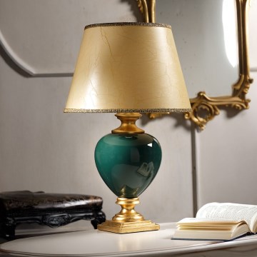 ONLI - Bordslampa AMADEUS 1xE27/15W/230V 72 cm grön/guld