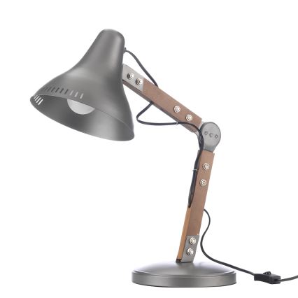 ONLI - Bordslampa ARCHITETTO 1xE27/22W/230V 62 cm grå/brun