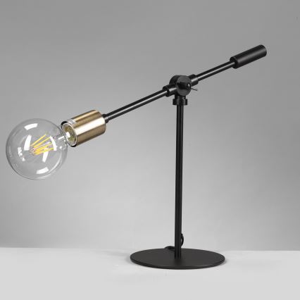 ONLI - Bordslampa ASTE 1xE27/15W/230V 45 cm svart/guld