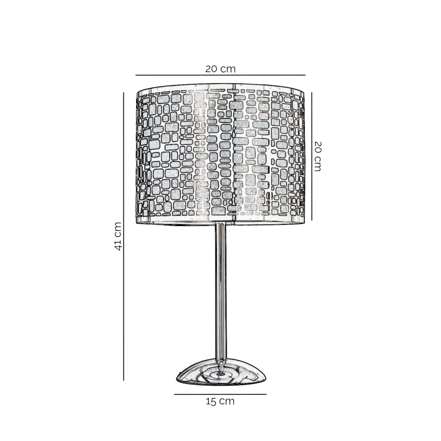 ONLI - Bordslampa BRUCE 1xE27/15W/230V 40 cm matt krom