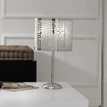 ONLI - Bordslampa BRUCE 1xE27/15W/230V 52 cm matt krom