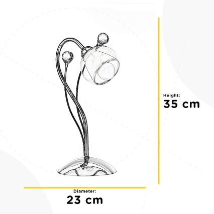 ONLI - Bordslampa DIAMANTE 1xE14/6W/230V 35 cm