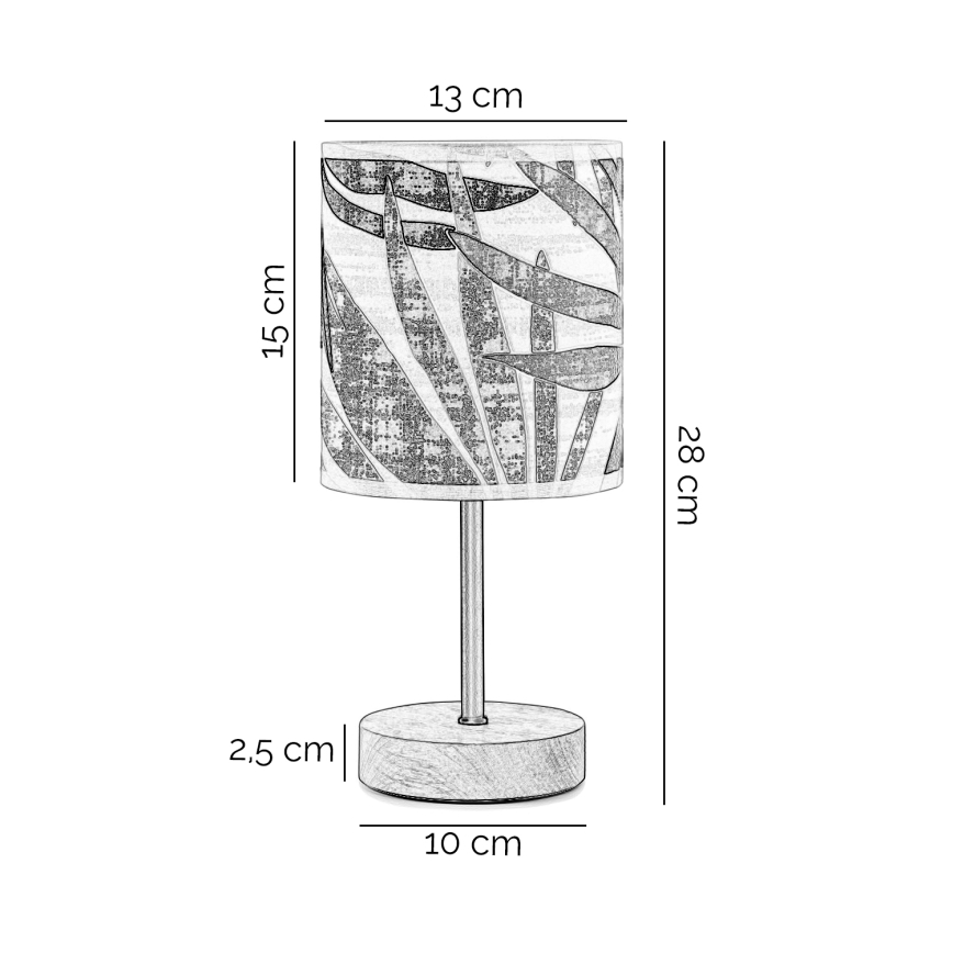 ONLI - Bordslampa FLORA 1xE27/22W/230V 28 cm grön/guld