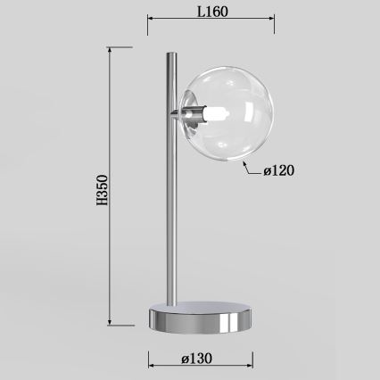 ONLI - Bordslampa KIMBERLY 1xG9/6W/230V 35 cm polerad krom