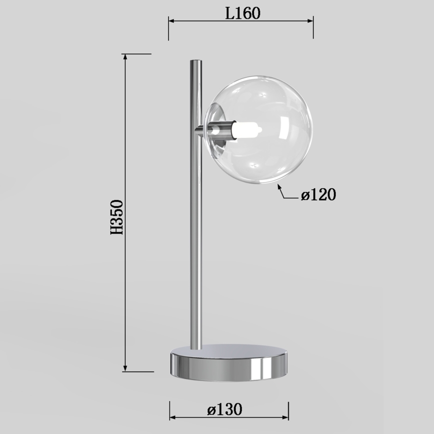 ONLI - Bordslampa KIMBERLY 1xG9/6W/230V 35 cm polerad krom