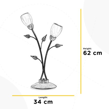 ONLI - Bordslampa LILIANA 2xE14/6W/230V 60 cm
