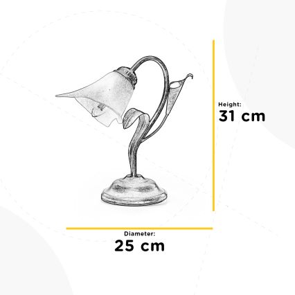 ONLI - Bordslampa LUCREZIA 1xE14/6W/230V brons