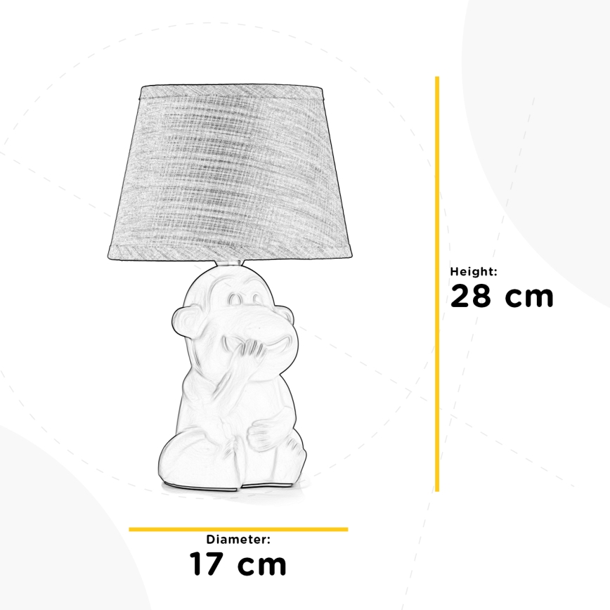 ONLI - Bordslampa MONKEY 1xE14/6W/230V rosa