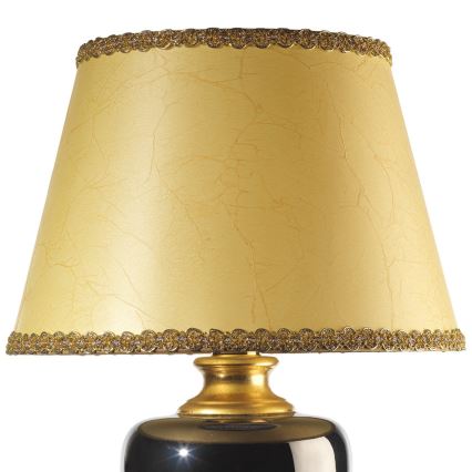 ONLI - Bordslampa MOZART 1xE27/22W/230V svart/guld 67 cm