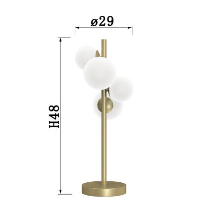 ONLI - Bordslampa PALOMA 4xG9/10W/230V 48 cm guld