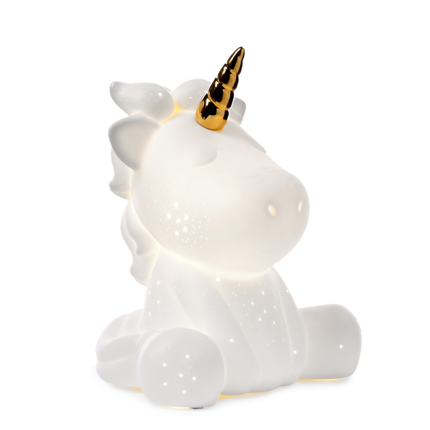 ONLI - Bordslampa PORCELLANA 1xE14/6W/230V 23,5 cm enhörning