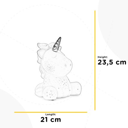 ONLI - Bordslampa PORCELLANA 1xE14/6W/230V 23,5 cm enhörning