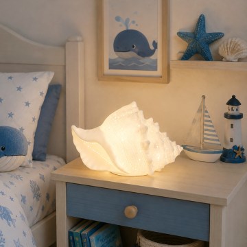ONLI - Bordslampa PORCELLANA 1xE14/6W/230V 29 cm snäcka