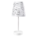 ONLI - Bordslampa RICKY 1xE14/10W/230V 28 cm vit