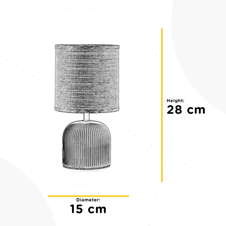 ONLI - Bordslampa SHELLY 1xE27/22W/230V brun 28 cm