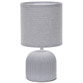 ONLI - Bordslampa SHELLY 1xE27/22W/230V grå 28 cm