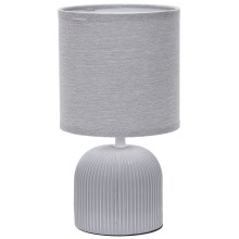 ONLI - Bordslampa SHELLY 1xE27/22W/230V grå 28 cm