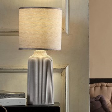 ONLI - Bordslampa SHELLY 1xE27/22W/230V grå 45 cm