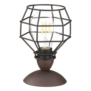 ONLI - Bordslampa SPINDEL 1xE27/15W/230V 23 cm svart/brun