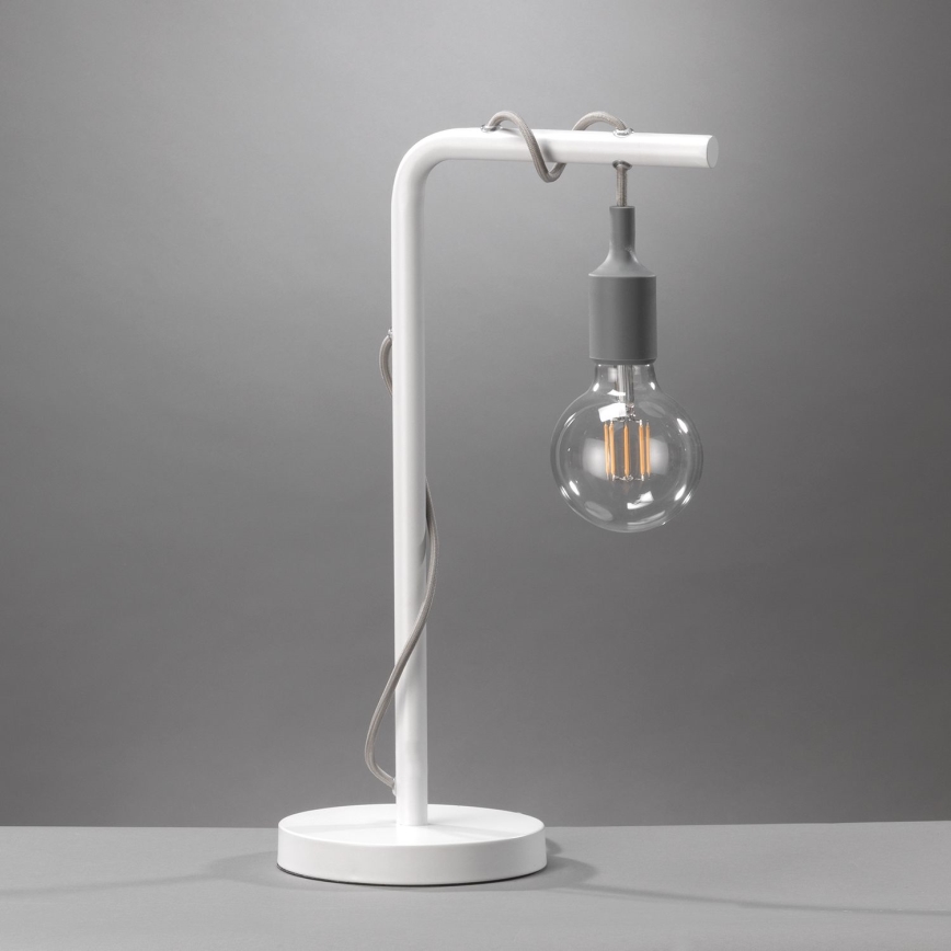 ONLI - Bordslampa WIRE 1xE27/15W/230V 50 cm grå/vit