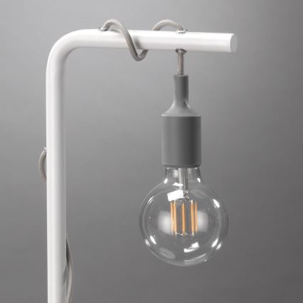 ONLI - Bordslampa WIRE 1xE27/15W/230V 50 cm grå/vit