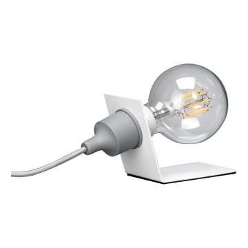 ONLI - Bordslampa WIRE 1xE27/15W/230V 9 cm grå/vit