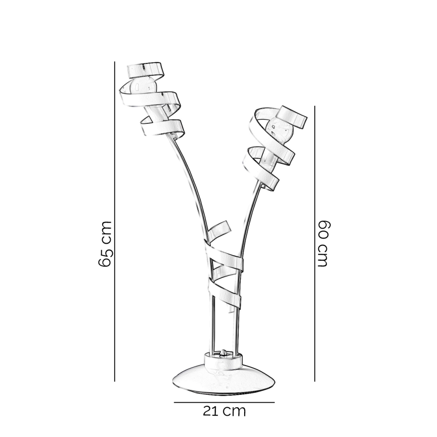 ONLI - Bordslampa ZOE 2xE14/6W/230V 65 cm vit