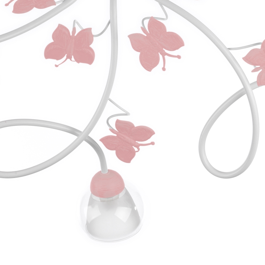 ONLI - Fäst ljuskrona för barn BUTTERFLY 5xE14/6W/230V