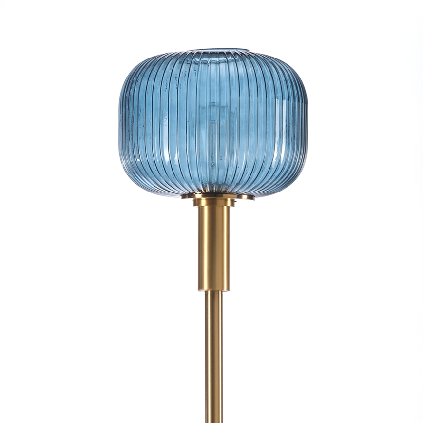 ONLI - Golvlampa DOROTY 1xE27/22W/230V blå/guld