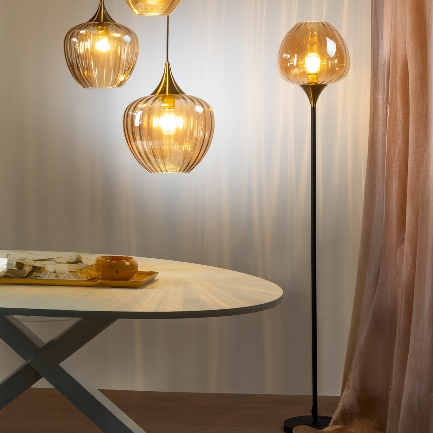 ONLI - Golvlampa ELIDE 1xE27/15W/230V svart/koppar