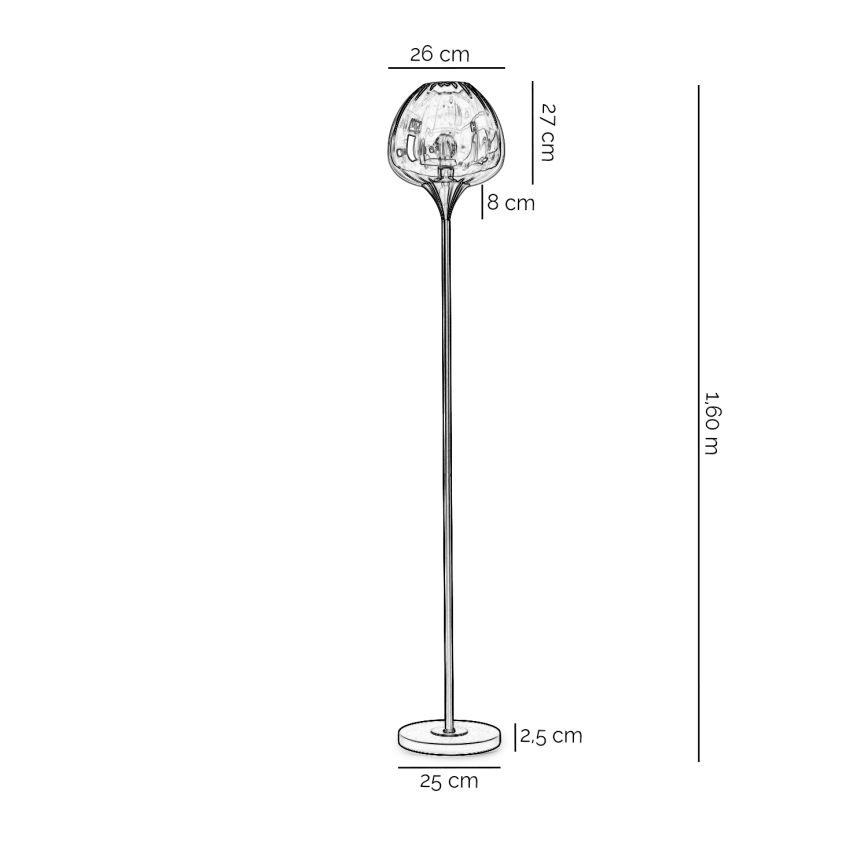 ONLI - Golvlampa ELIDE 1xE27/15W/230V svart/koppar