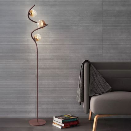 ONLI - Golvlampa FRIDA 3xG9/10W/230V koppar