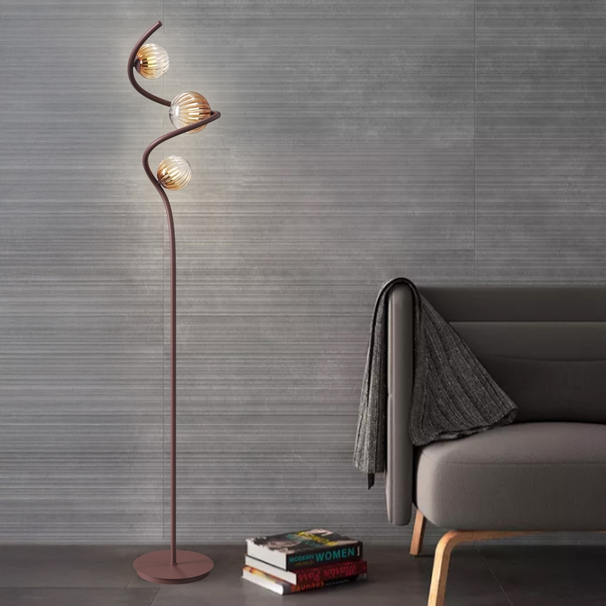 ONLI - Golvlampa FRIDA 3xG9/10W/230V koppar