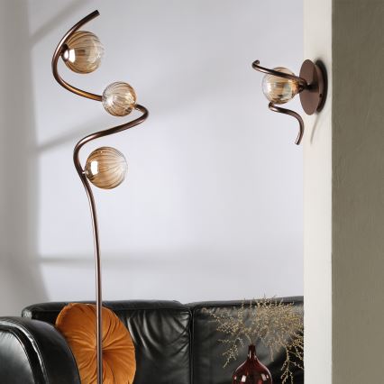 ONLI - Golvlampa FRIDA 3xG9/10W/230V koppar