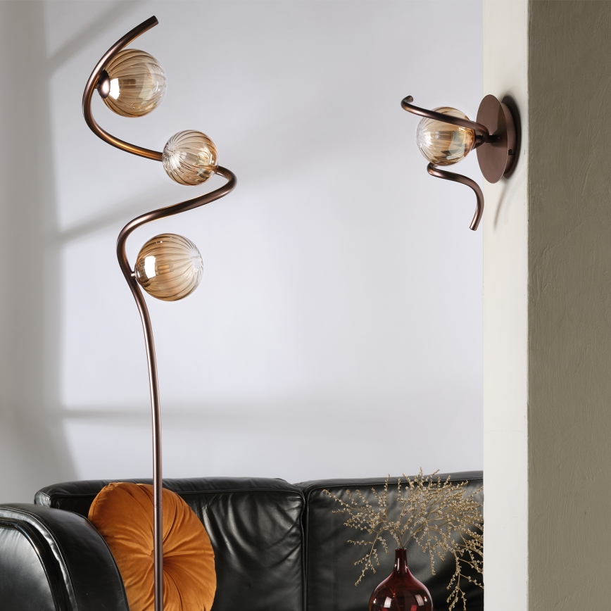 ONLI - Golvlampa FRIDA 3xG9/10W/230V koppar