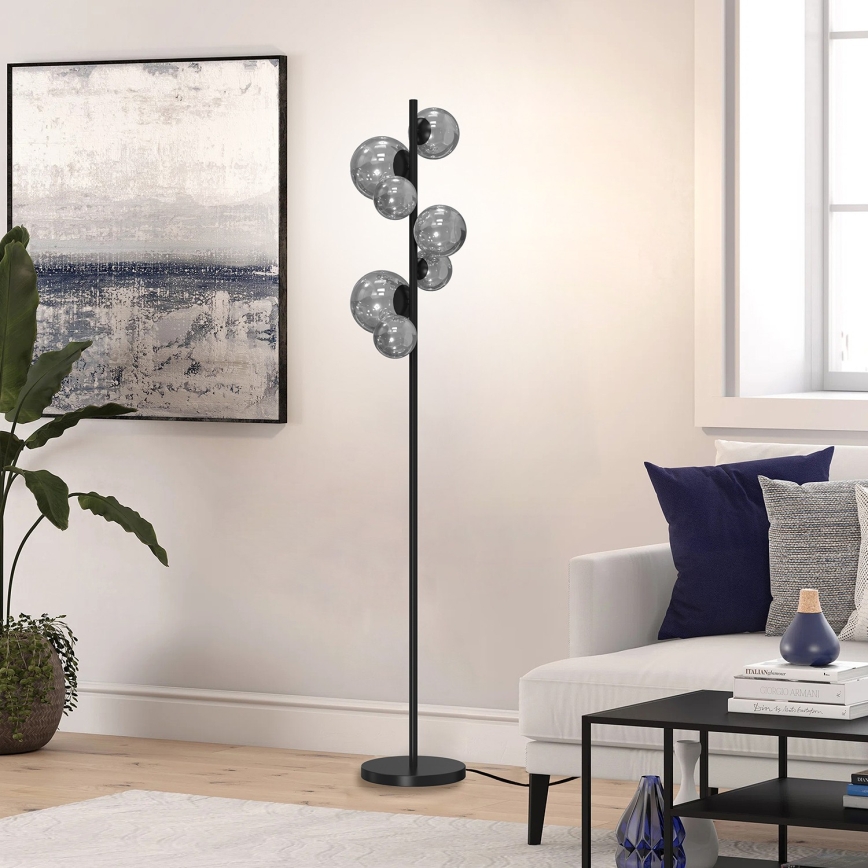 ONLI - Golvlampa PALOMA 7xG9/10W/230V svart/rökig