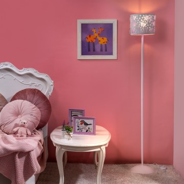 ONLI - Golvlampa TITILLA 1xE27/22W/230V lila/vit