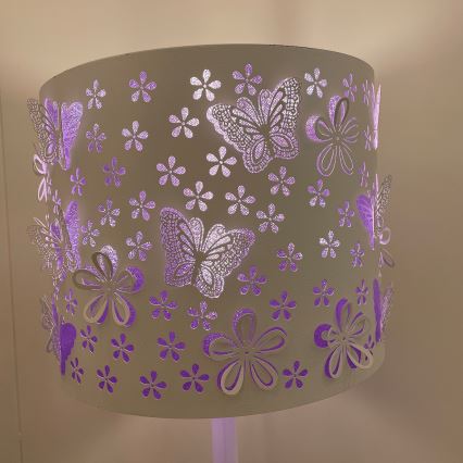 ONLI - Golvlampa TITILLA 1xE27/22W/230V lila/vit