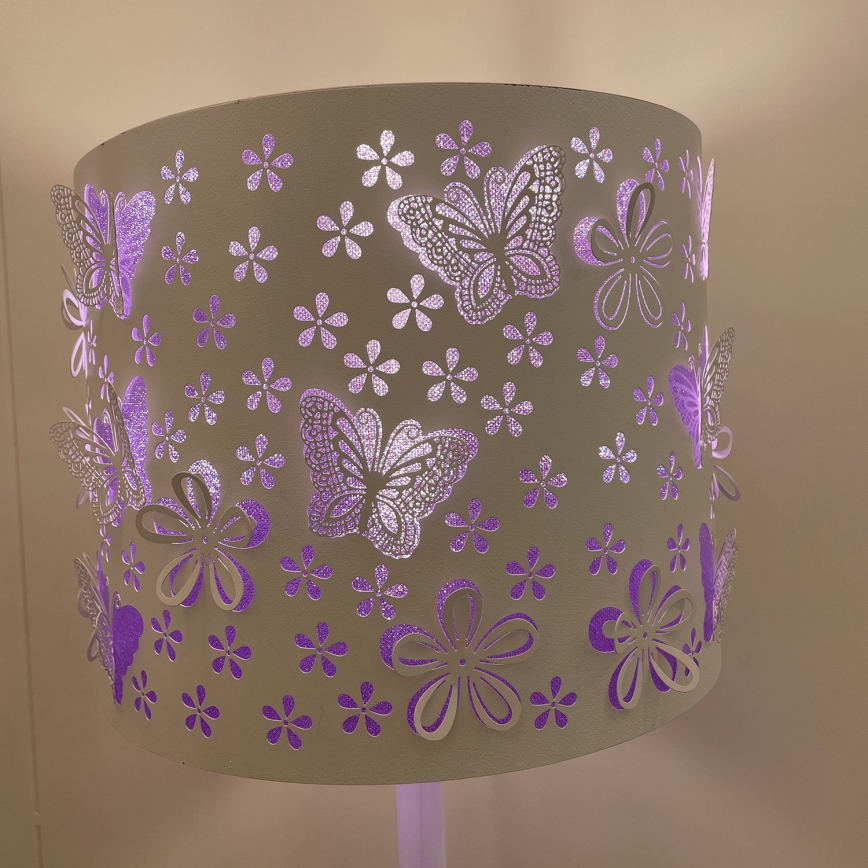 ONLI - Golvlampa TITILLA 1xE27/22W/230V lila/vit