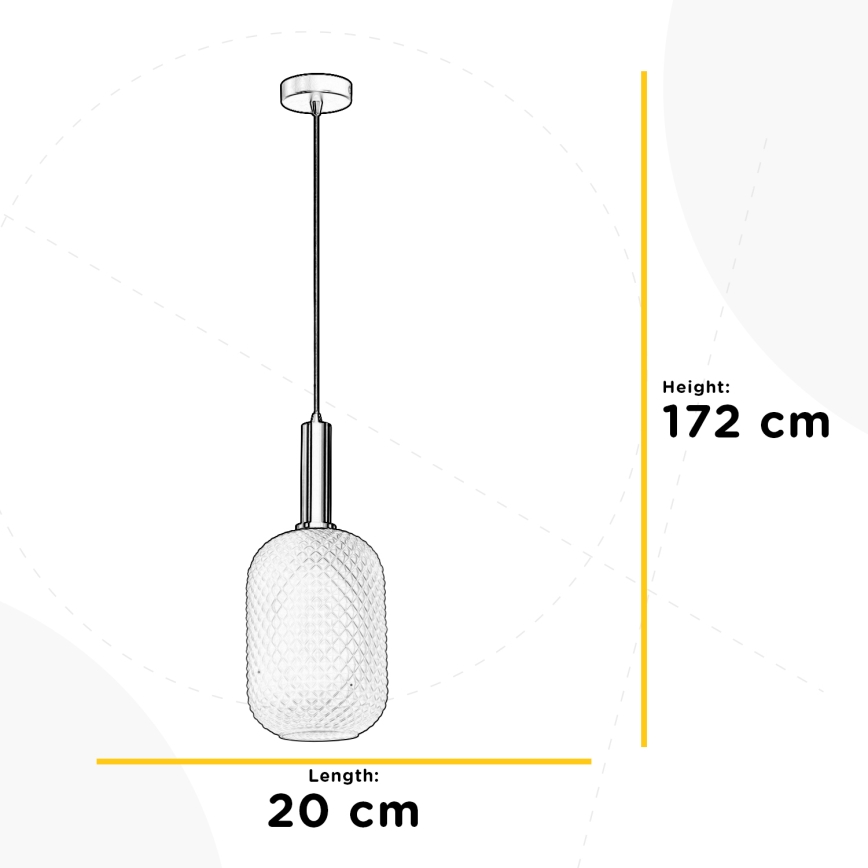 ONLI - Hänglampa på vajer PIGNA 1xE27/15W/230V