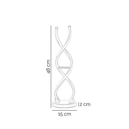 ONLI - LED bordslampa DNA LED/12W/230V 4000K 48,5 cm silver