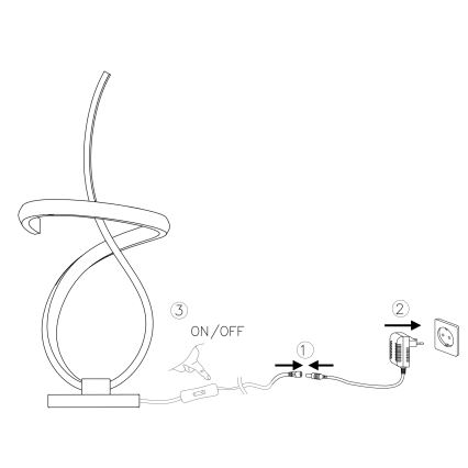 ONLI - LED bordslampa KIRA LED/10W/230V 4000K 28 cm guld