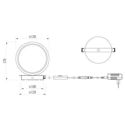 ONLI - LED bordslampa NOELIA LED/4W/230V 17 cm guldig