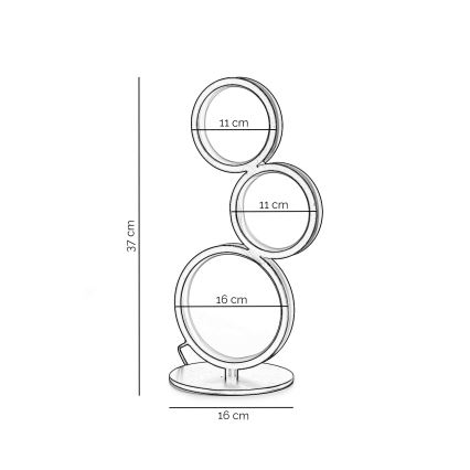 ONLI - LED bordslampa RINGS LED/17W/230V 4000K 37 cm svart