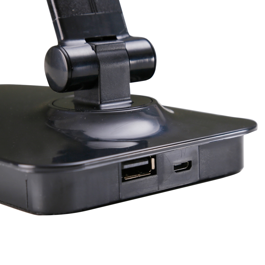 ONLI - LED Dimbar bordslampa med USB-port DESKI LED/7W/230V 4000K svart